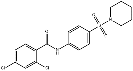 2,4-dichloro-N-[4-(piperidin-1-ylsulfonyl)phenyl]benzamide Structure