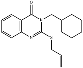 2-(allylsulfanyl)-3-(cyclohexylmethyl)-4(3H)-quinazolinone Struktur