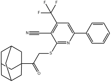 2-{[2-(1-adamantyl)-2-oxoethyl]sulfanyl}-6-phenyl-4-(trifluoromethyl)nicotinonitrile|