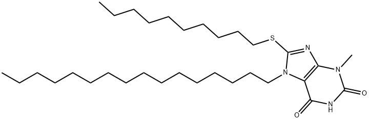 316360-15-3 8-(decylsulfanyl)-7-hexadecyl-3-methyl-3,7-dihydro-1H-purine-2,6-dione