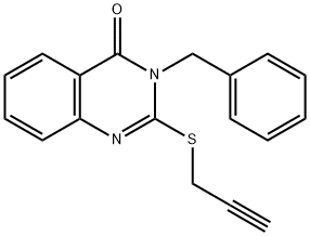 3-benzyl-2-(2-propynylsulfanyl)-4(3H)-quinazolinone,316362-01-3,结构式