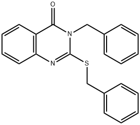 3-benzyl-2-(benzylsulfanyl)-4(3H)-quinazolinone Struktur
