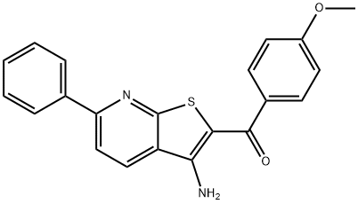 (3-amino-6-phenylthieno[2,3-b]pyridin-2-yl)(4-methoxyphenyl)methanone 结构式