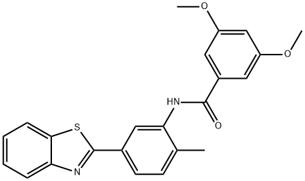 N-[5-(1,3-benzothiazol-2-yl)-2-methylphenyl]-3,5-dimethoxybenzamide Struktur