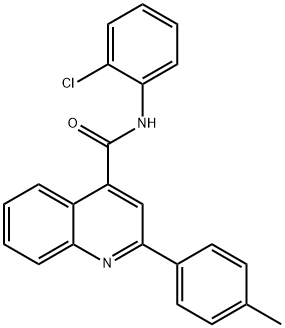 N-(2-chlorophenyl)-2-(4-methylphenyl)-4-quinolinecarboxamide 化学構造式