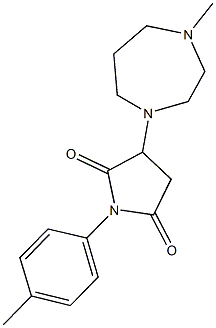 3-(4-methyl-1,4-diazepan-1-yl)-1-(4-methylphenyl)-2,5-pyrrolidinedione Structure