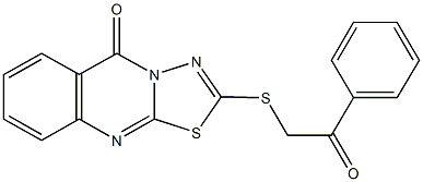 2-[(2-oxo-2-phenylethyl)sulfanyl]-5H-[1,3,4]thiadiazolo[2,3-b]quinazolin-5-one,317325-04-5,结构式