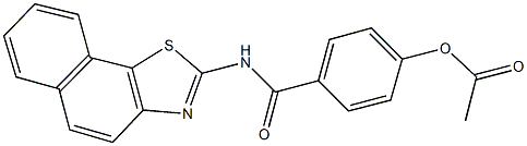 4-[(naphtho[2,1-d][1,3]thiazol-2-ylamino)carbonyl]phenyl acetate 结构式