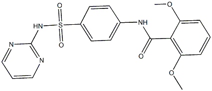 2,6-dimethoxy-N-{4-[(2-pyrimidinylamino)sulfonyl]phenyl}benzamide Structure