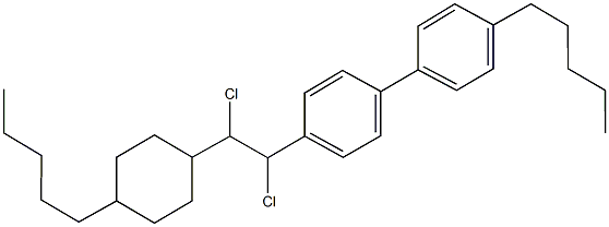 4-[1,2-dichloro-2-(4-pentylcyclohexyl)ethyl]-4'-pentyl-1,1'-biphenyl Structure