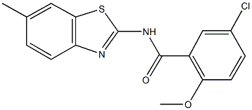 317337-61-4 5-chloro-2-methoxy-N-(6-methyl-1,3-benzothiazol-2-yl)benzamide