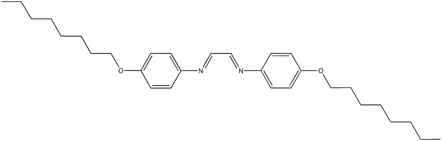 N-[4-(octyloxy)phenyl]-N-(2-{[4-(octyloxy)phenyl]imino}ethylidene)amine 结构式