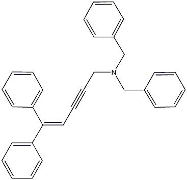 N,N-dibenzyl-N-(5,5-diphenyl-4-penten-2-ynyl)amine Structure