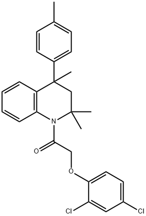 1-[(2,4-dichlorophenoxy)acetyl]-2,2,4-trimethyl-4-(4-methylphenyl)-1,2,3,4-tetrahydroquinoline,317843-49-5,结构式