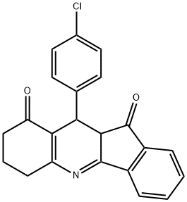 10-(4-chlorophenyl)-7,8,10,10a-tetrahydro-6H-indeno[1,2-b]quinoline-9,11-dione,317844-14-7,结构式