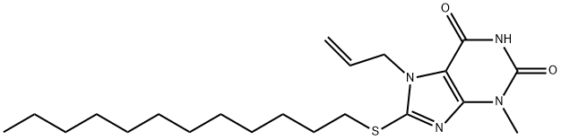 7-allyl-8-(dodecylsulfanyl)-3-methyl-3,7-dihydro-1H-purine-2,6-dione|