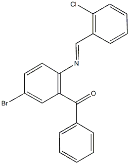 {5-bromo-2-[(2-chlorobenzylidene)amino]phenyl}(phenyl)methanone Structure