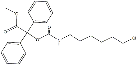 methyl ({[(6-chlorohexyl)amino]carbonyl}oxy)(diphenyl)acetate 结构式