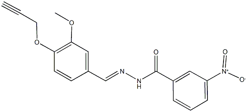 3-nitro-N'-[3-methoxy-4-(2-propynyloxy)benzylidene]benzohydrazide Structure