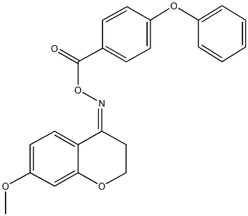 7-methoxy-2,3-dihydro-4H-chromen-4-one O-(4-phenoxybenzoyl)oxime Structure