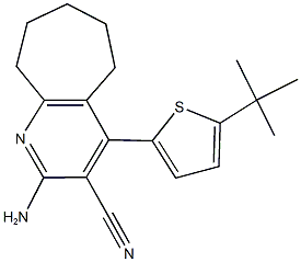 2-amino-4-(5-tert-butyl-2-thienyl)-6,7,8,9-tetrahydro-5H-cyclohepta[b]pyridine-3-carbonitrile|