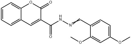 N'-(2,4-dimethoxybenzylidene)-2-oxo-2H-chromene-3-carbohydrazide 化学構造式