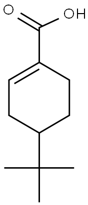 4-tert-butyl-1-cyclohexene-1-carboxylic acid 化学構造式