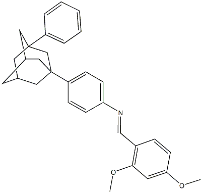 N-(2,4-dimethoxybenzylidene)-N-[4-(3-phenyl-1-adamantyl)phenyl]amine Struktur