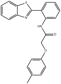 N-[2-(1,3-benzothiazol-2-yl)phenyl]-2-(4-methylphenoxy)acetamide,318512-71-9,结构式