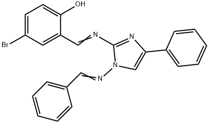 2-({[1-(benzylideneamino)-4-phenyl-1H-imidazol-2-yl]imino}methyl)-4-bromophenol 结构式