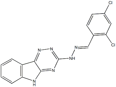 2,4-dichlorobenzaldehyde 5H-[1,2,4]triazino[5,6-b]indol-3-ylhydrazone 化学構造式