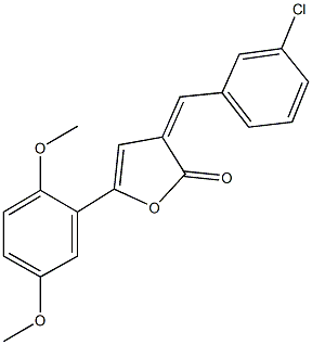 3-(3-chlorobenzylidene)-5-(2,5-dimethoxyphenyl)-2(3H)-furanone 结构式