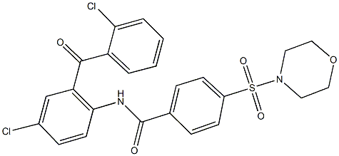 N-[4-chloro-2-(2-chlorobenzoyl)phenyl]-4-(4-morpholinylsulfonyl)benzamide 化学構造式