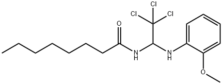 N-[2,2,2-trichloro-1-(2-methoxyanilino)ethyl]octanamide|