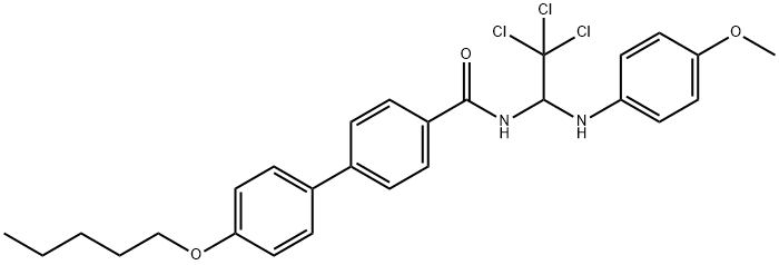 4'-(pentyloxy)-N-[2,2,2-trichloro-1-(4-methoxyanilino)ethyl][1,1'-biphenyl]-4-carboxamide Structure