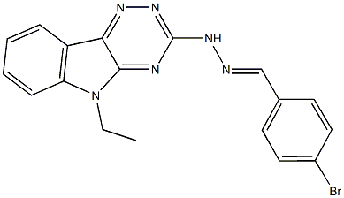 4-bromobenzaldehyde (5-ethyl-5H-[1,2,4]triazino[5,6-b]indol-3-yl)hydrazone Structure