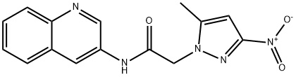 2-{3-nitro-5-methyl-1H-pyrazol-1-yl}-N-(3-quinolinyl)acetamide Structure