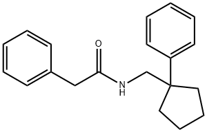 2-phenyl-N-[(1-phenylcyclopentyl)methyl]acetamide,32153-22-3,结构式