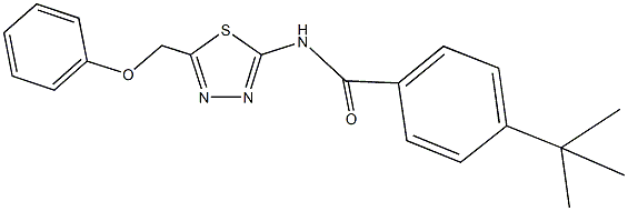 4-tert-butyl-N-[5-(phenoxymethyl)-1,3,4-thiadiazol-2-yl]benzamide,321530-24-9,结构式