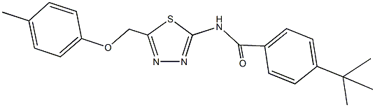 4-tert-butyl-N-{5-[(4-methylphenoxy)methyl]-1,3,4-thiadiazol-2-yl}benzamide Structure