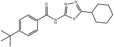 4-tert-butyl-N-(5-cyclohexyl-1,3,4-thiadiazol-2-yl)benzamide Structure
