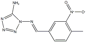 5-amino-1-({3-nitro-4-methylbenzylidene}amino)-1H-tetraazole Struktur