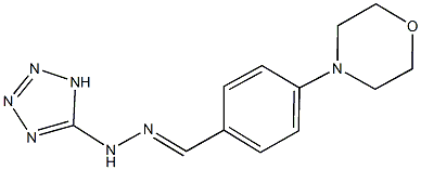 4-(4-morpholinyl)benzaldehyde 1H-tetraazol-5-ylhydrazone 化学構造式