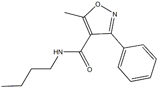 N-butyl-5-methyl-3-phenyl-4-isoxazolecarboxamide Structure