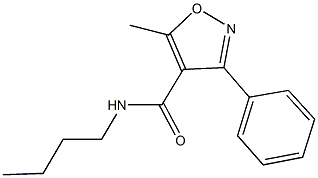 N-butyl-5-methyl-3-phenyl-4-isoxazolecarboxamide 化学構造式