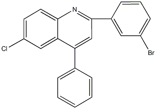 2-(3-bromophenyl)-6-chloro-4-phenylquinoline 化学構造式
