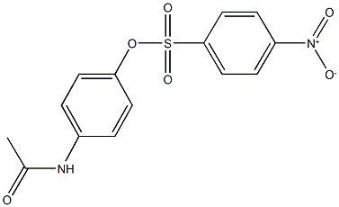 4-(acetylamino)phenyl 4-nitrobenzenesulfonate 化学構造式