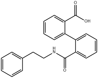 2'-{[(2-phenylethyl)amino]carbonyl}[1,1'-biphenyl]-2-carboxylic acid 结构式