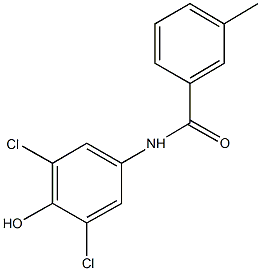 N-(3,5-dichloro-4-hydroxyphenyl)-3-methylbenzamide Struktur
