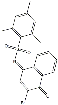 N-(3-bromo-4-oxo-1(4H)-naphthalenylidene)-2,4,6-trimethylbenzenesulfonamide Structure